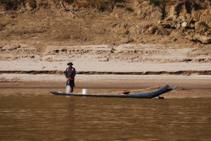 Fisher on the Mekong River
