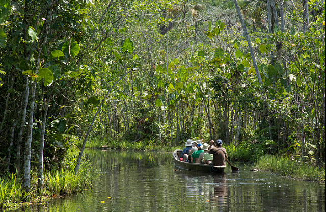 Canoe ride to lodge