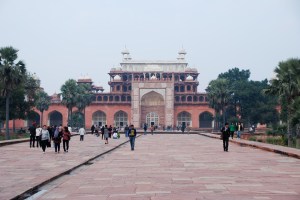 The grounds around Sikandra were large. The structure in this picture is just the gate to the compound that holds the mausoleum itself. Most monuments we visited were set in large, well maintained grounds.