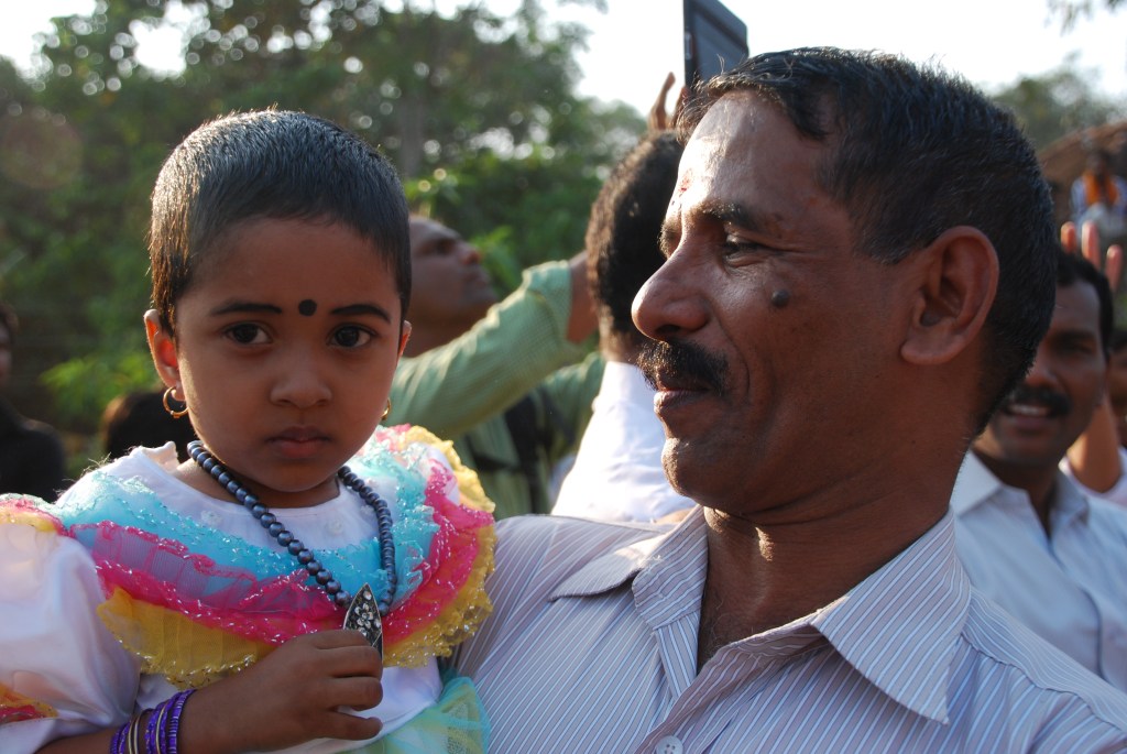 The father was happy to pose, the child a little unsure!