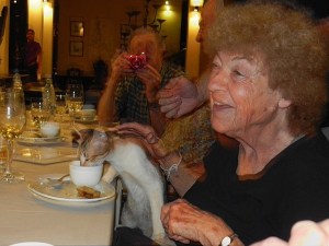 An unexpected guest at dinner!