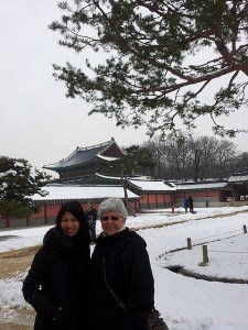 Nancy and Pardi at Changdeok Palace