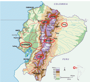 Map of Ecuador