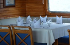 Dining room on the MV Coral II