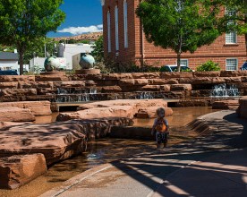 Kids waterpart in the Historic Town Square