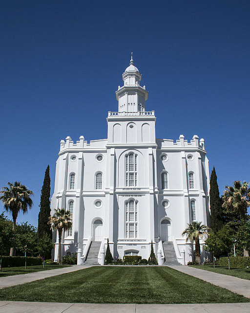 The St. George LDS Temple, front view