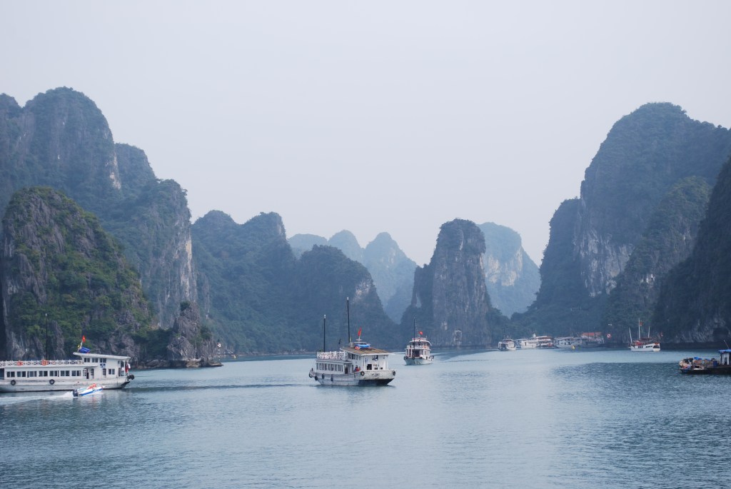 Not the only tourists on Ha Long Bay