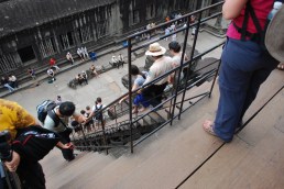 Steep stairs for tourists