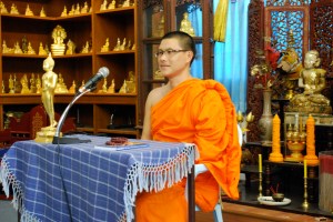 Chatting monk