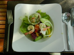Prawn salad at lunch