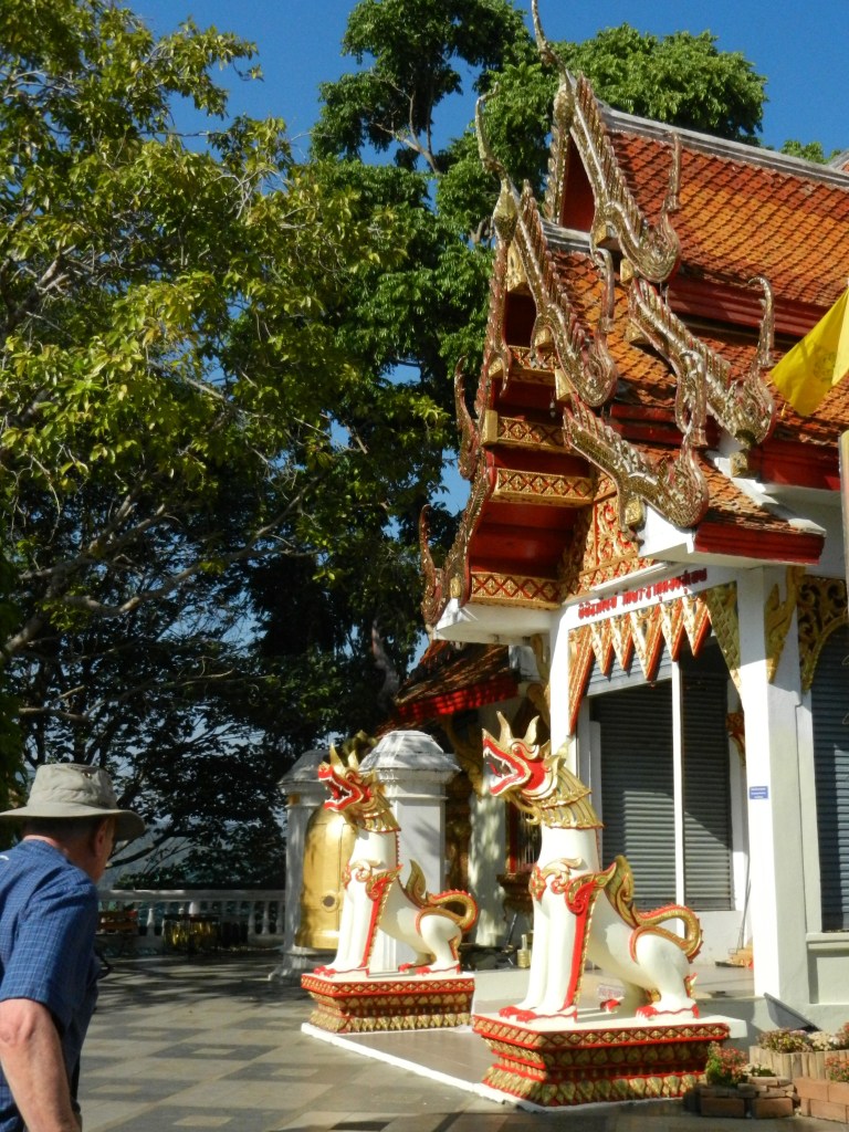 Guarding a building at Wat Prathat Doi Suthep