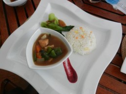 Lunch - fish stir fry and rice