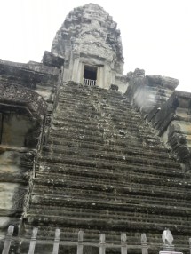 Original steep stairs leading to third level