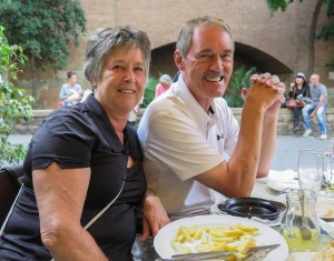 Margaret and Doug at lunch - tapas, yay!