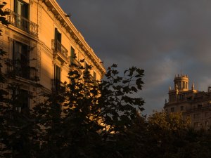 Early morning light on neighbouring buildings