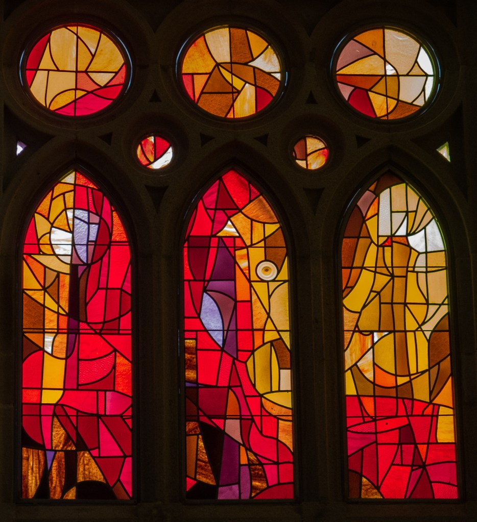 Typical stained glass window